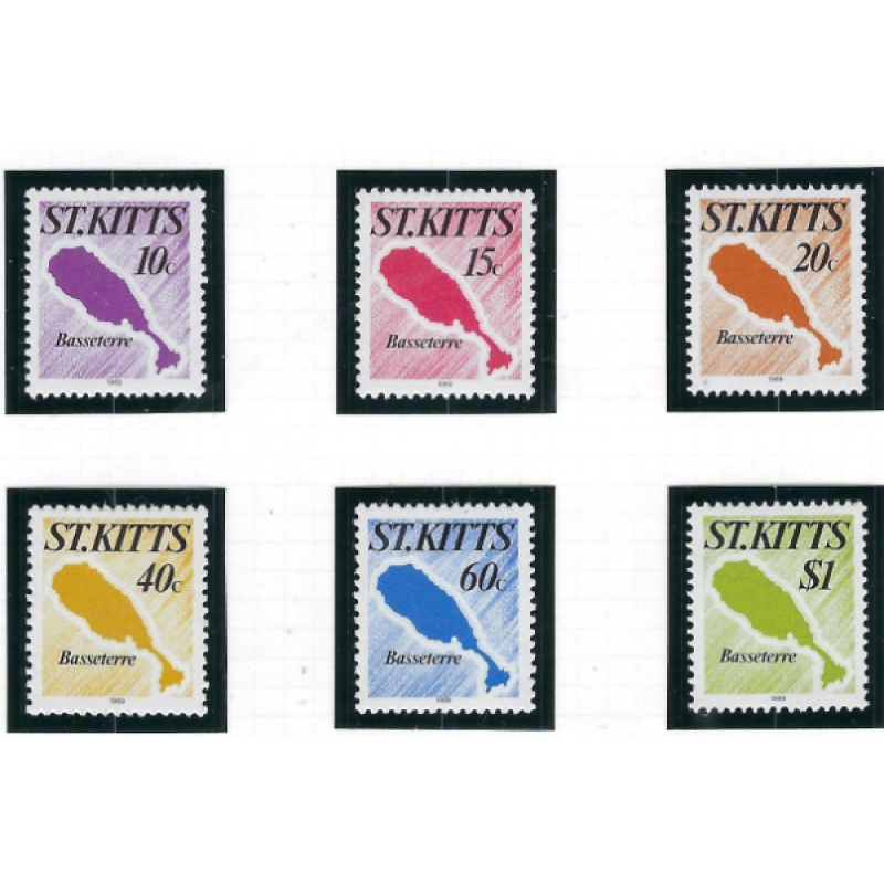 St Kitts 255-65 MNH 1989 complete set of 6 values (ad1377)