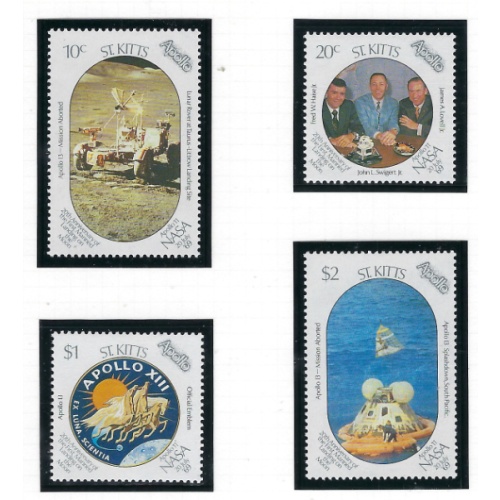 St Kitts 248-51 MNH 1988 20th anniversary of 1st Moon Landing (ad1378)