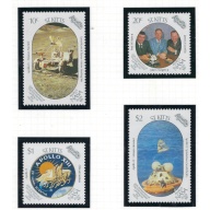 St Kitts 248-51 MNH 1988 20th anniversary of 1st Moon Landing (ad1380)