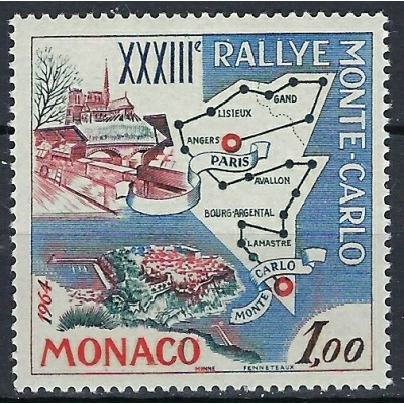 Monaco 549 MNH 1963 Auto Race (ad1384)