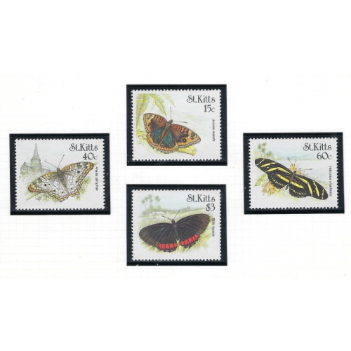 St Kitts 281-84 MNH 1990 Butterflies (ad1388)