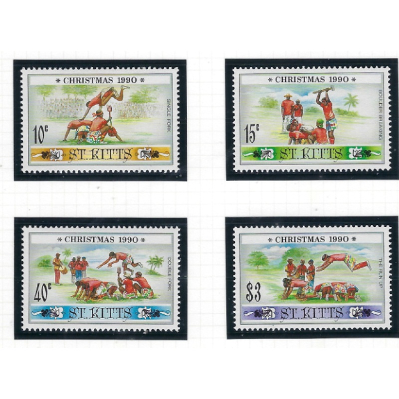 St Kitts 308-11 MNH 1990 Christnas (ad1392)