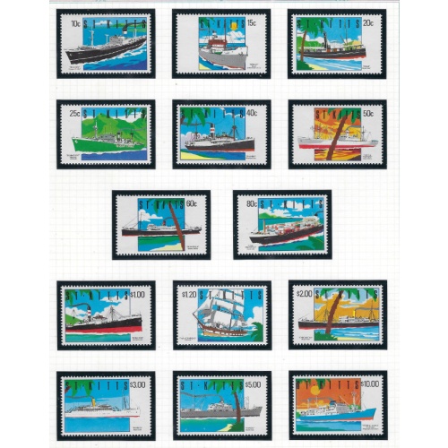St Kitts 294-307 MNH 1990 Ships (ad1393)