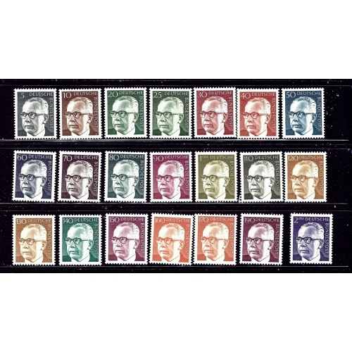 Germany 1028-44 MNH 1970-73 set (ad1399)