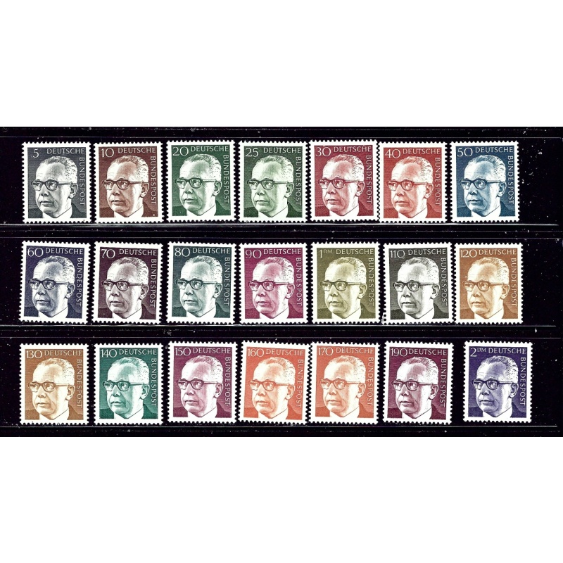 Germany 1028-44 MNH 1970-73 set (ad1399)