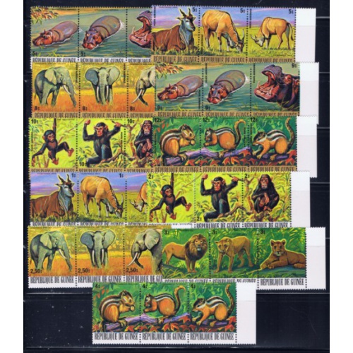 Guinea 752-57/C137-42 MNH 1973 Endangered Animals (ad1400)