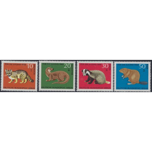 Germany Berlin 9NB53-56 MNH 1968 Animals (ad1450)