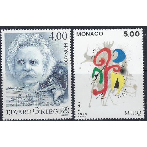 Monaco 1886-87 MNH 1993 Edvard Grieg (ad1475)