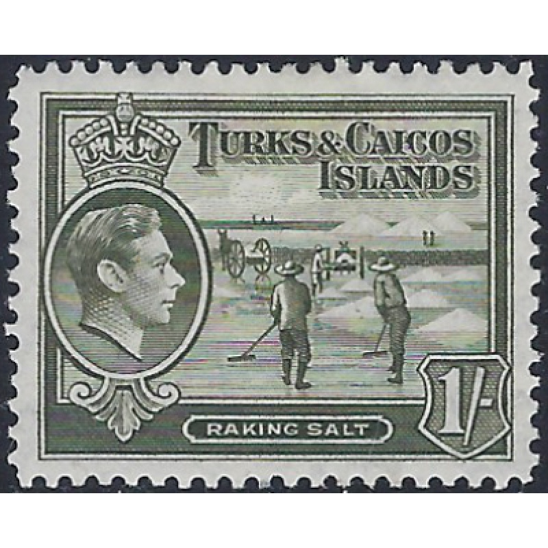 Turks and Caicos 86A MH 1945 issue (ad1477)