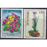 Monaco 931-32 MNH 1974 Flowers (ad1481)