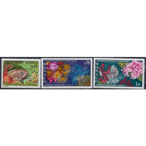 Monaco 928-30 MNH 1974 set (ad1487)