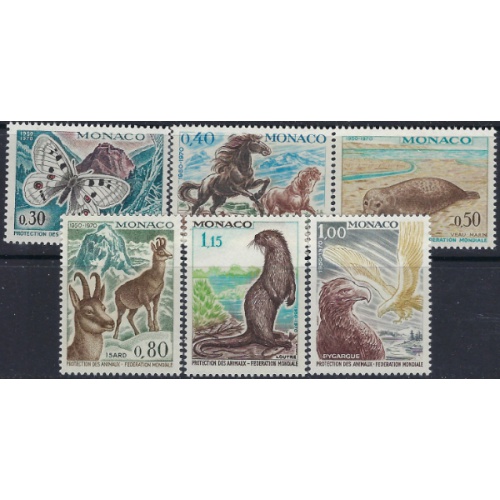 Monaco 760-65 MNH 1970 Animals (ad1506)