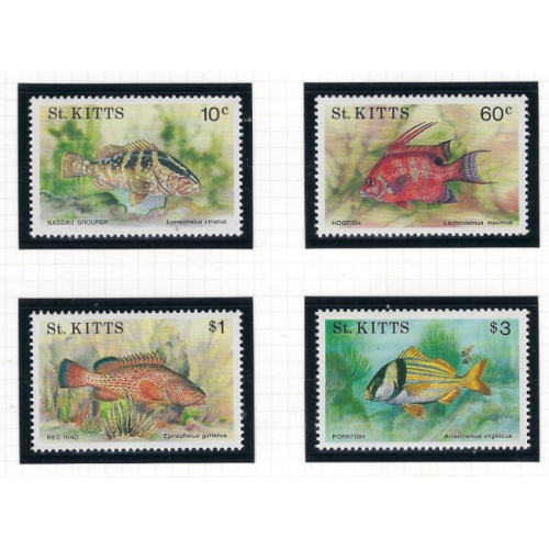 St Kitts 320-23 MNH 1991 Fish (ad1516)