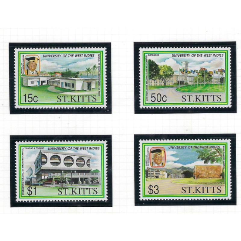 St Kitts 324-27 MNH 1991 University of the West Indies (ad1517)