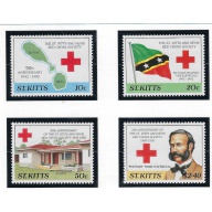 St Kitts 337-40 MNH 1992 Red Cross (ad1520)