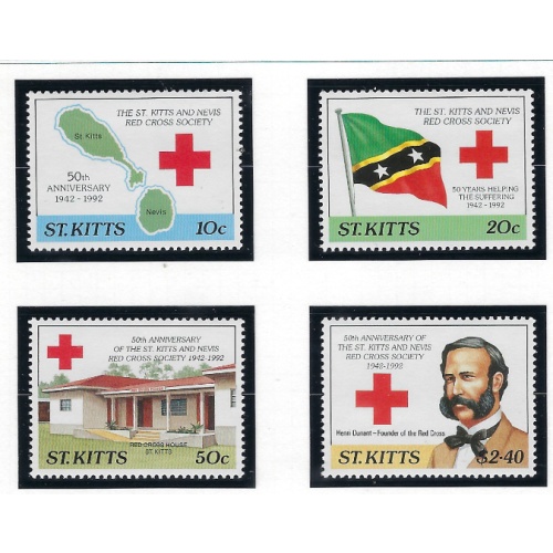 St Kitts 337-40 MNH 1992 Red Cross (ad1520)