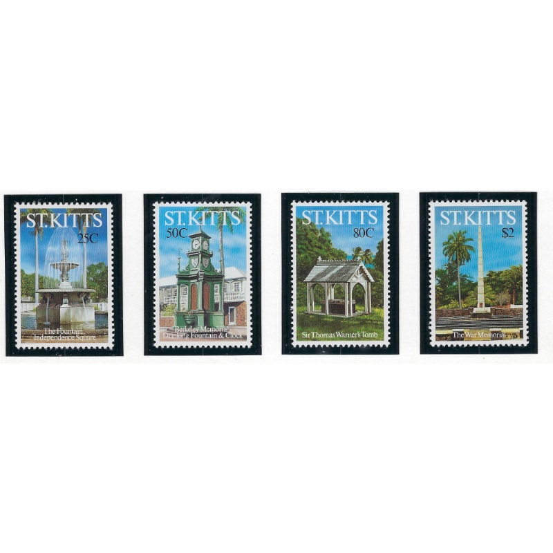 St Kitts 343-46 MNH 1992 Landmarks (ad1522)