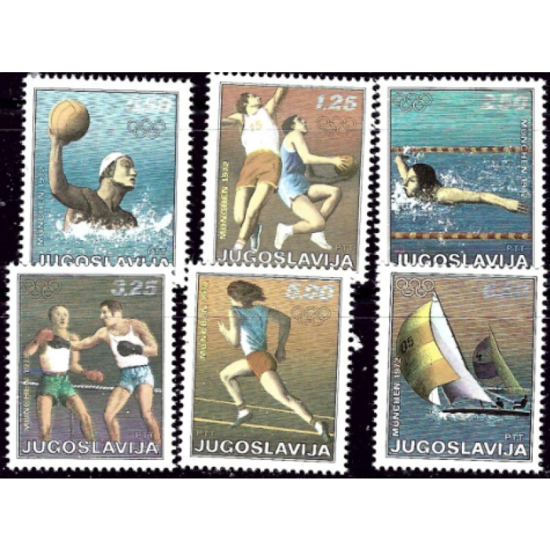 Yugoslavia 1093-98 MNH 1972 Sports (ad1536)