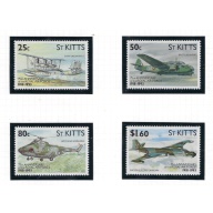 St Kitts 351-54 MNH 1993 Royal Air Force 75th Anniversary (ad1566)