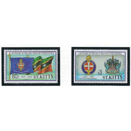 St Kitts 364-65 MNH 1993 Girls Brigade Centenary (ad1571)