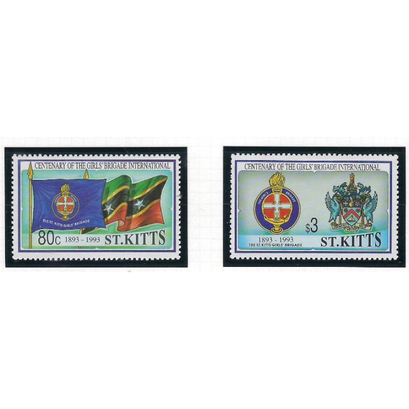 St Kitts 364-65 MNH 1993 Girls Brigade Centenary (ad1571)