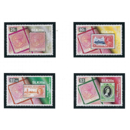 St Kitts 385-88 MNH 1995 Postage Stamp Anniversary (ad1616)