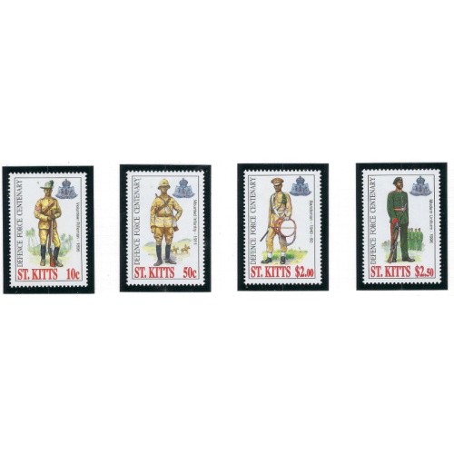 St Kitts 414-17 MNH 1996 Defense Force Centenary (ad1626)