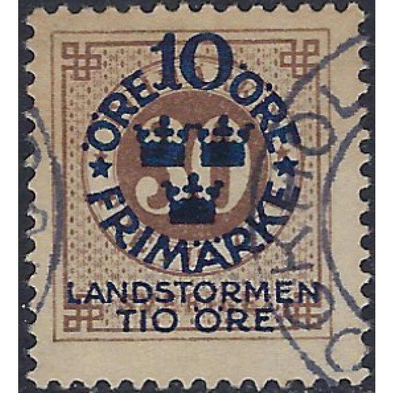 Sweden B9 Used 1916 overprint (ad1664)