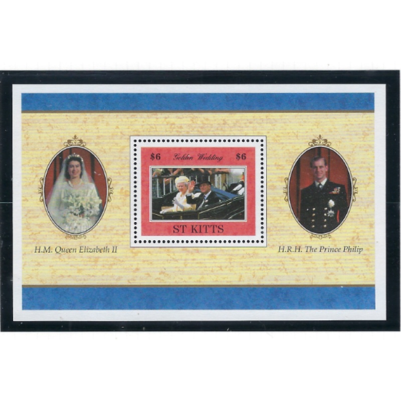 St Kitts 429 MNH 1997 QEII Golden Wedding (ad1666)