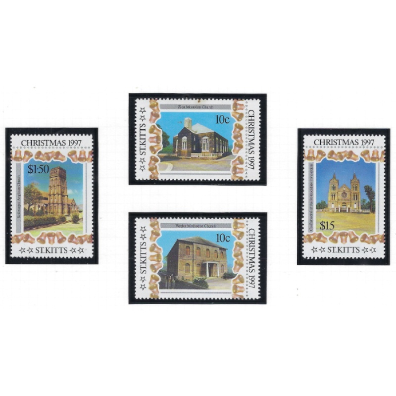 St Kitts 430-33 MNH 1997 Christmas (ad1667)