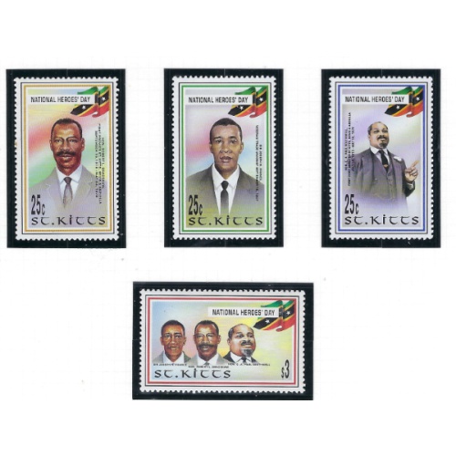 St Kitts 434-37 MNH 1997 National Heroes Day (ad1668)