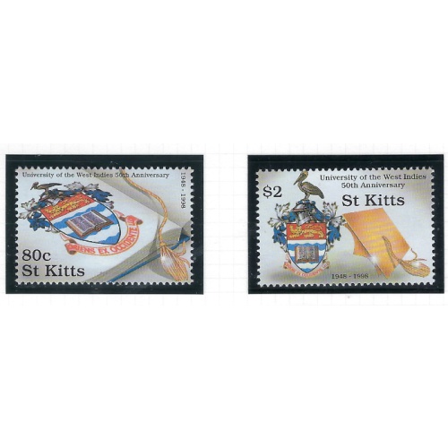 St Kitts 453-54 MNH 1998 University of the West Indies anniversary (ad1672)