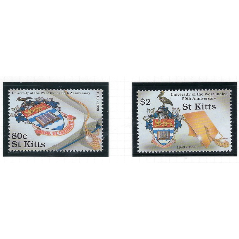 St Kitts 453-54 MNH 1998 University of the West Indies anniversary (ad1672)