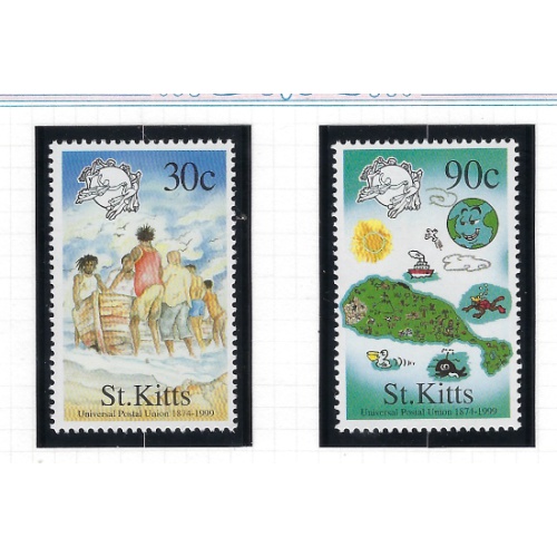 St Kitts 457-58 MNH 1998 UPU (ad1675)