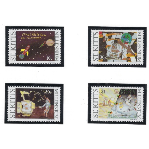 St Kitts 469-72 MNH 1999 Space Trips in the new Millennium (ad1679)