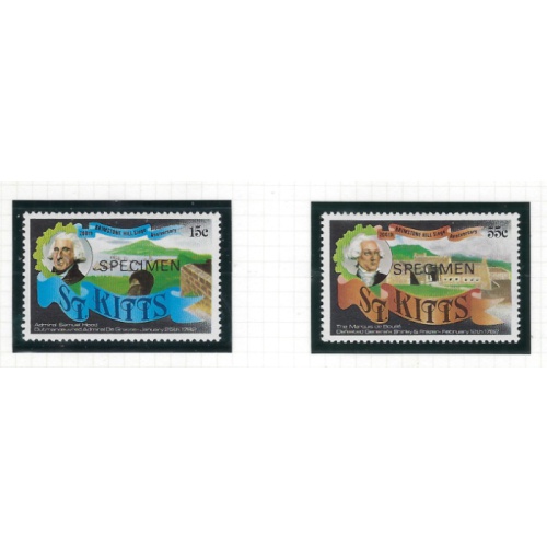 St Kitts 90-91 MNH 1981 SPECIMEN (ad1681)