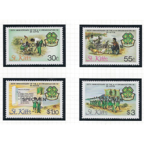 St Kitts 153-56 MNH 1984 SPECIMEN (ad1686)