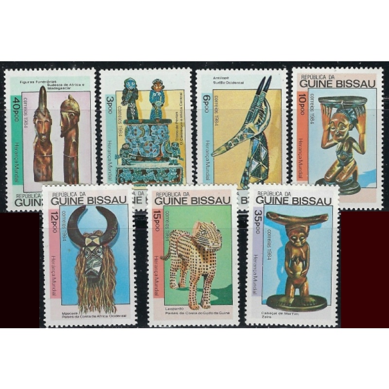 Guinea Bissau 579-85 MNH 1984 Wood Sculptures (ad1688)