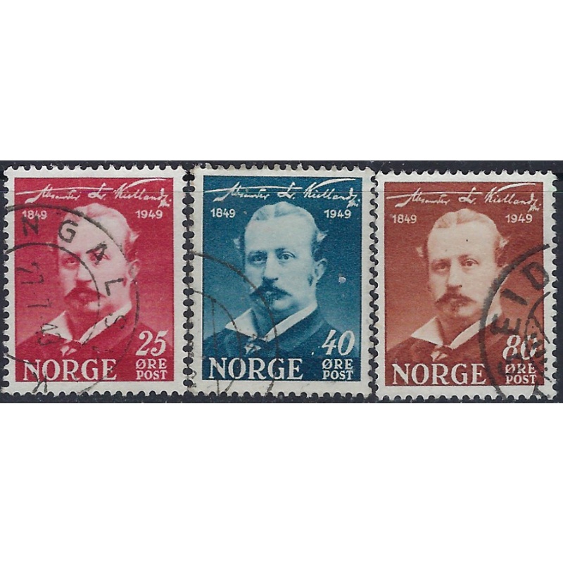 Norway 295-97 Used 1949 set (ad1695)