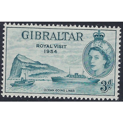 Gibraltar 146 MNH 1954 Royal Visit (ad1749)