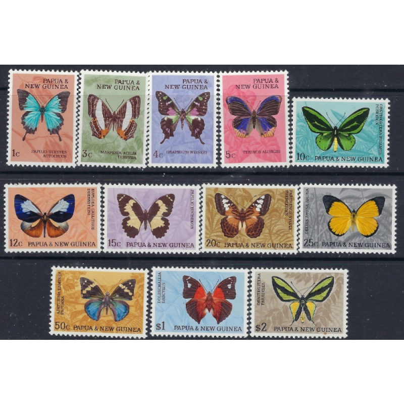 Papua New Guinea 209-220 1966 Butterflies (ad1758)