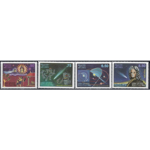 Sri Lanka 782-85 MNH 1986 Halleys Comet (ad1759)