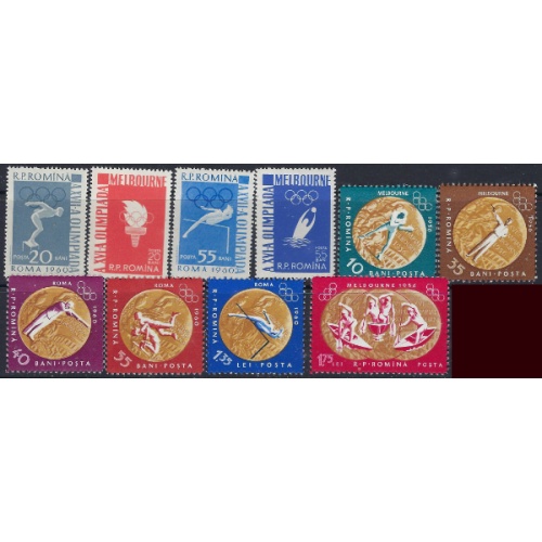 Romania 1448-57 MNH 1961 Olympics (ad1760)
