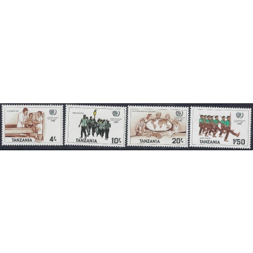 Tanzania 290-93 MNH 1986 International Youth Year (ad1786)