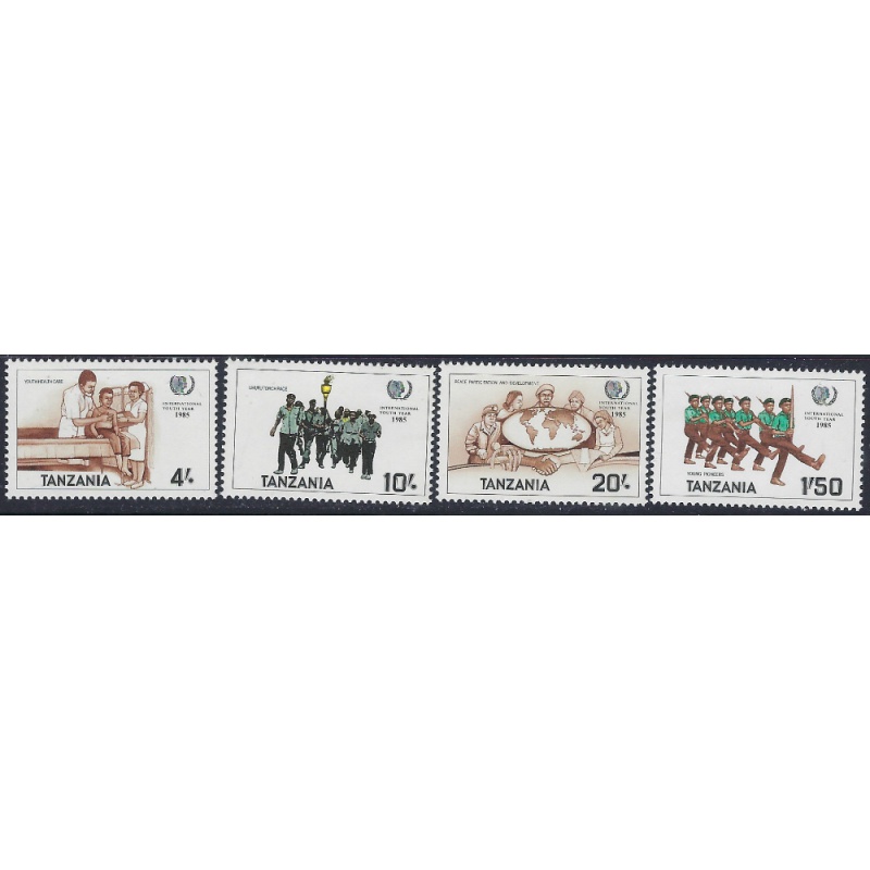 Tanzania 290-93 MNH 1986 International Youth Year (ad1786)
