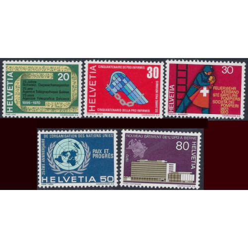 Switzerland 510-14 MNH 1970 set (ad1787)