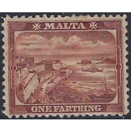 Malta 29 MHH 1910 issuel paper remnant on back (ad1809)
