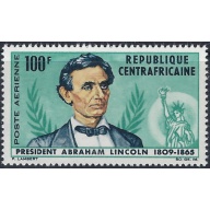 Central Africa C28 MNH 1965 Abraham Lincoln (ad1815)