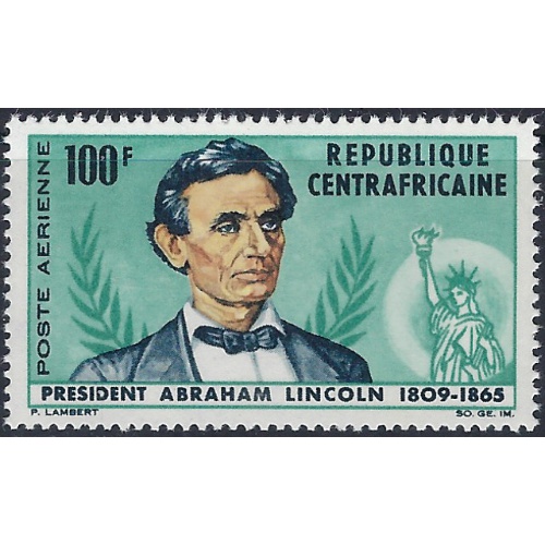 Central Africa C28 MNH 1965 Abraham Lincoln (ad1815)