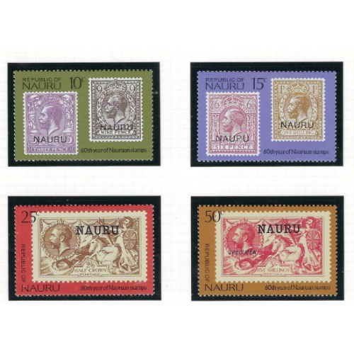 Nauru 138-41 MNH 1976 Anniversary of Nauru stamps (ad1889)